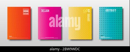 Future template design with optical illusion texture colorful gradient background for minimal cover design collection. Abstract for web placard poster Stock Vector