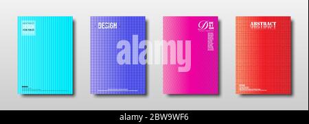 Abstract geometric texture with colorful gradient background for minimal cover design collection. Future template design for web placard poster banner Stock Vector