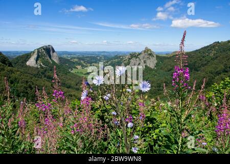 Col de Guéry in Puy-de-Dôme in Central France Stock Photo