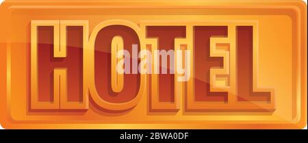Hotel board icon. Cartoon of hotel board vector icon for web design isolated on white background Stock Vector