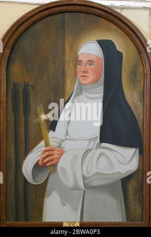 Blessed Osanna of Cattaro altarpiece in the church of St. Stephen the Protomartyr in Stefanje, Croatia Stock Photo