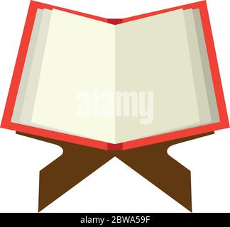 holy book of koran on the stand, muslim holiday, ramadan kareem concept Stock Vector