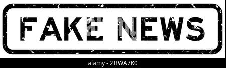 Grunge black fake news word rubber business seal stamp on white background Stock Vector