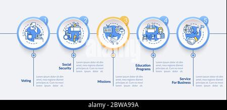 Social support vector infographic template Stock Vector