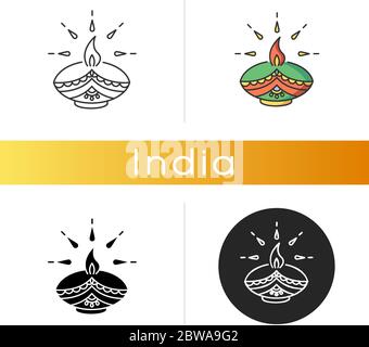 Diwali festival icon Stock Vector