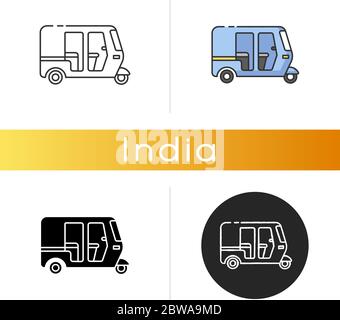 Auto rickshaw icon Stock Vector