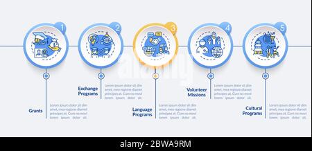 Global exchange vector infographic template Stock Vector