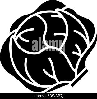 lettuce salad glyph icon vector illustration Stock Vector Image & Art ...