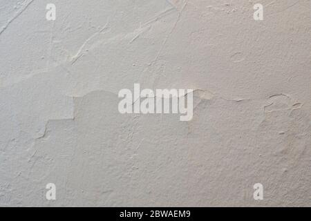 White painted old cracked wall texture Stock Photo
