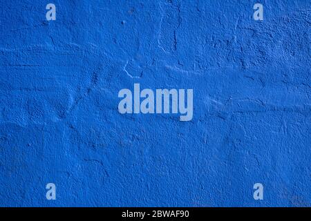 Blue painted stucco wall texture Stock Photo