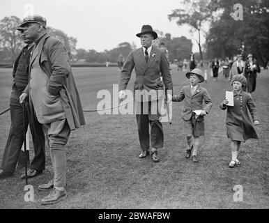 Ranelagh Pony show and sports day Sir Louis Greig and his children 1932 Stock Photo