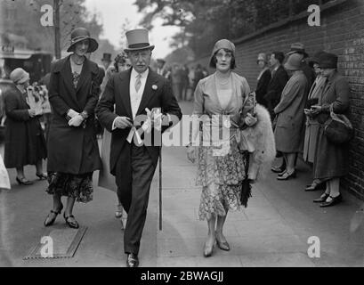 Eton versus Harrow cricket at Lord's Cricket Ground Sir Henry and Lady Buckingham . 30 July 1930 Stock Photo