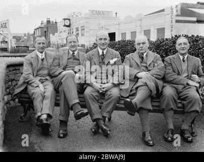 Rugby Union select Committee left to right A D Stoop ( Harlequins ) , Admiral P R Roads ( United Services ) , James Baxter ( Berkenhead Park , Chairman ) R F Oakes ( Hertlepool Rovers ) and J Daniell ( Richmond ) Stock Photo