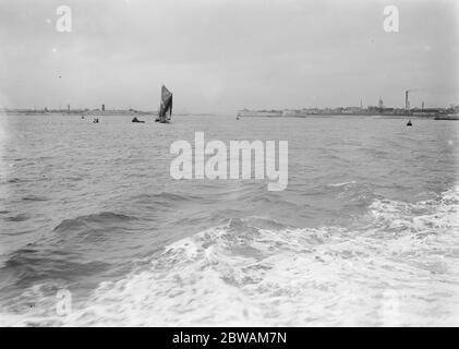 Entrance to Portsmouth Harbour 14 January 1928 Stock Photo