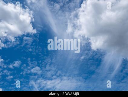 Veil clouds in the sky Stock Photo