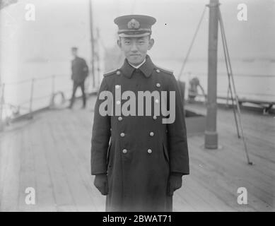 Japanese Naval visit to England The Japanese training squadron consisting of cruisers Yakumo and Idzumo , which is making a world voyage arrived at Sheerness on Tuesday Prince Kimi , one of the cadets who is amongst the visitors 29 November 1921 Stock Photo