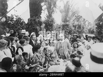 Egyptian official photograph . Dr Weizmann speaking at Richon le Zion . 28 October 1922 Stock Photo