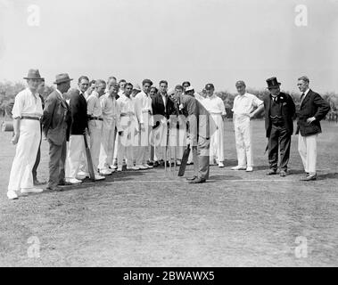 Martin Bladen Hawke, 7th Baron Hawke of Towton Opens New Cricket Ground of the Indian Gymkhana Cricket Club at Osterley in the West London 24 May 1922 Stock Photo