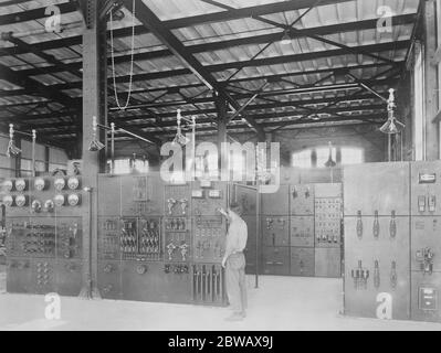 Worlds greatest wireless station opened at Rocky Point . Near Port Jefferson New York Main switchboards 22 November 1921 Stock Photo