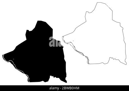 Raipur City (Republic of India, Chhattisgarh State) map vector illustration, scribble sketch City of Raipur map Stock Vector