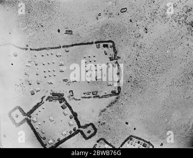 The British Military operations in Somaliland . Aerial view of the Eil Dur Elan camp . 7 April 1920 Stock Photo