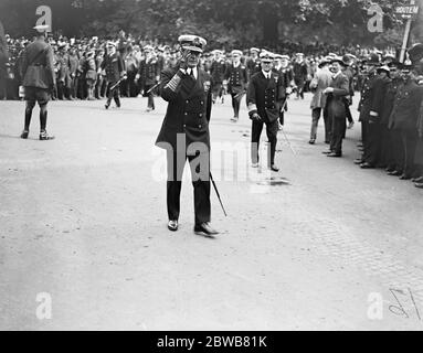 The great victory march in London . Admiral Beatty in the victory march . 19 July 1919 Stock Photo