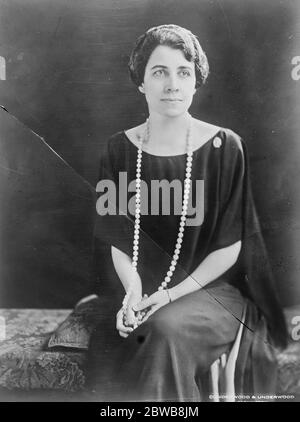A new study of ' First Lady ' of America Mrs Calvin Coolidge , wife of the American President . 11 February 1925 Stock Photo