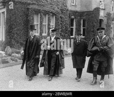 St Andrews University of St Andrews, Fife, on the east coast of Scotland Celebrations Sir Jm Barrie , and the Earl Haig 4 May 1922 Stock Photo