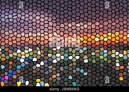 The Hexagon Rainbow background and pastel color. Cute bright multicolor purple blue green yellow orange pink red stripe Abstract backdrop. Stock Photo
