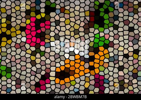 The Hexagon Rainbow background and pastel color. Cute bright multicolor purple blue green yellow orange pink red stripe Abstract backdrop. Stock Photo