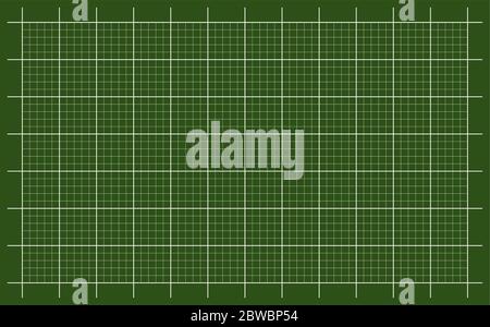 Cutting mat vector with white grid and green background. Stock Vector