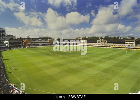 1987 NatWest Trophy final between Nottinghamshire v Northamptonshire. Lords cricket ground. St John’s Wood, London. UK. 1987 Stock Photo