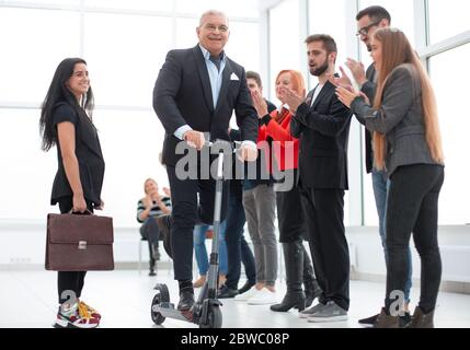 Business people take a break in the mordern office Stock Photo