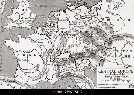 17th century map of Europe. Published in 1700, this map by the Dutch ...