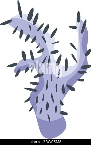 Plant coral icon, isometric style Stock Vector