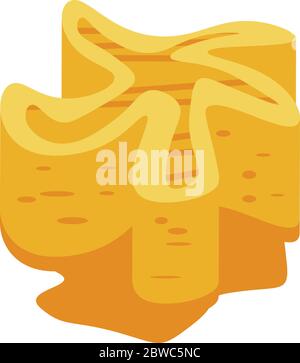 Star yellow coral icon, isometric style Stock Vector
