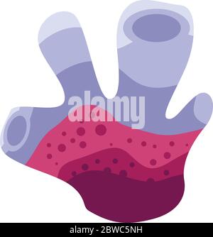 Seaweed coral icon, isometric style Stock Vector