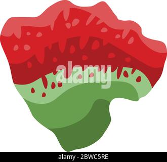 Red coral plant icon, isometric style Stock Vector