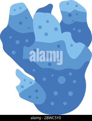 Summer blue coral icon, isometric style Stock Vector