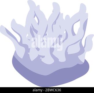 Nature coral icon, isometric style Stock Vector
