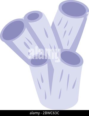 Seabed coral icon, isometric style Stock Vector
