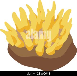 Travel coral icon, isometric style Stock Vector
