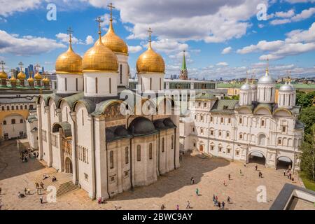 The Cathedral of Archangel Michael in Kremlin Moscow Stock Photo