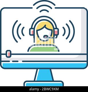 Live streamer RGB color icon Stock Vector Image & Art - Alamy