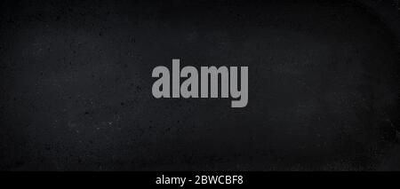 Black wall, Panoramic black plaster wall surface Stock Photo