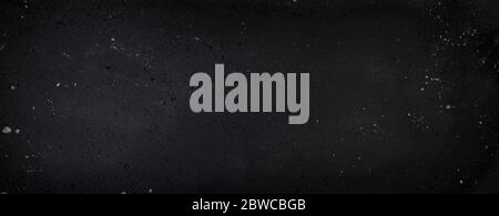 Black wall, Panoramic black plaster wall surface Stock Photo