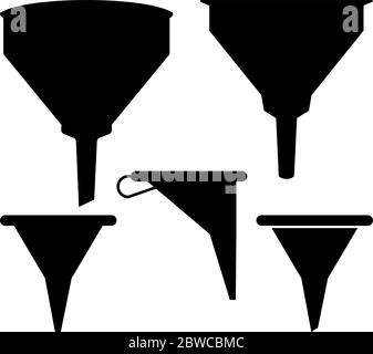 Funnel Icon Set Vector Illustration Stock Vector