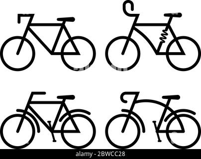 Bicycle Icon Set Vector Illustration Stock Vector