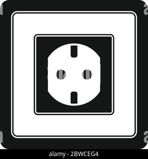 Type f power socket icon. Simple illustration of type f power socket vector icon for web design isolated on white background Stock Vector