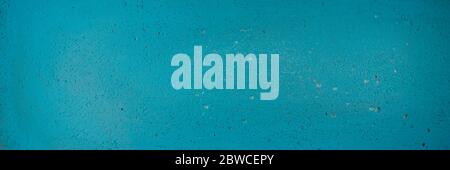 Blue painted wall texture. Panoramic blue wall background Stock Photo